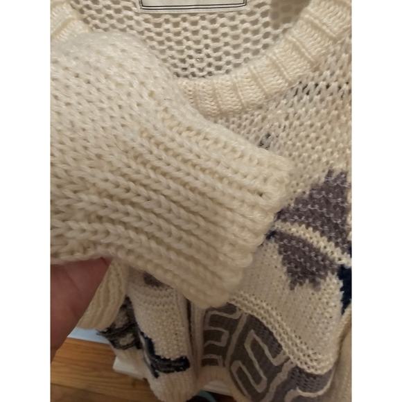 Vintage Oversized Knit Geometric Design Sweater by Forum - Size M - Picture 5 of 7